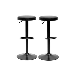 Tabourets De Bar Réglables Noirs (lot De 2) Byron