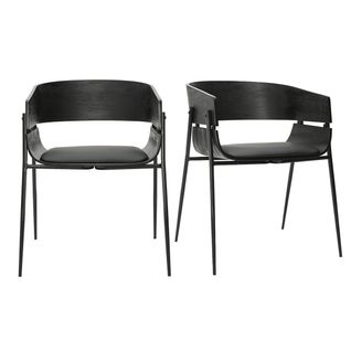 Chaises Design Noires (lot De 2) Wess
