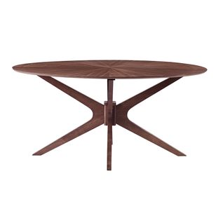 Table à Manger Design Ovale Noyer L160 Cm Dielli