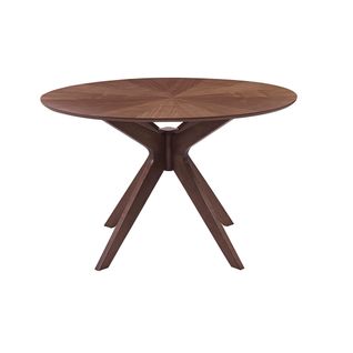 Table à Manger Design Ronde Noyer D120 Cm Dielli