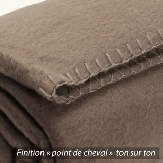 Plaid Polaire Uno Marron Taupe 130x170 Cm