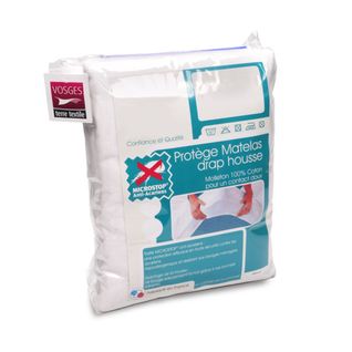 Protège Matelas Antonin 160x220 Cm Bonnet 40 Cm Molleton 220 G/m² Absorbant Blanc