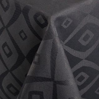 Nappe Carrée 150x150 Cm Jacquard 100% Polyester Brunch Anthracite