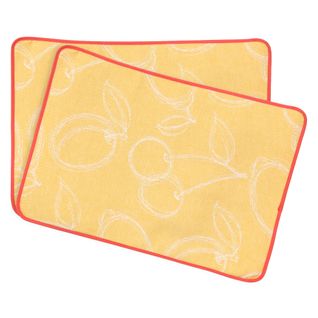 Lot De 2 Sets De Table Matelassés 35x50 Cm Coton Line Orange