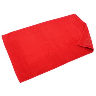 Tapis De Bain Antidérapant 60x90 Cm Velours Prestige Rouge