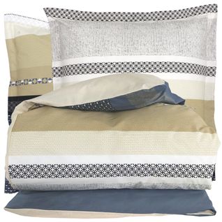 Parure De Lit 280x240 Cm 65x65 Cm Percale Coton Marlow Acier