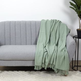 Jeté De Canapé 130x160 Cm Sofia Vert Céladon