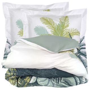 Parure De Lit 240x220 Cm Percale Coton Trinidad Mousson