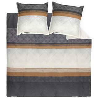 Parure De Lit 260x240 Cm Satin De Coton Tiago Noir