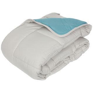 Couette Hiver 200x200 Cm Cocoon Bicolore Lac/galet Garnissage Fibre Polyester 400g/m2