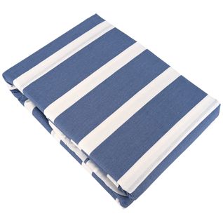 Parure De Lit 240x220 Cm Coton Bci Adouci Stripes Bleu 3 Pièces