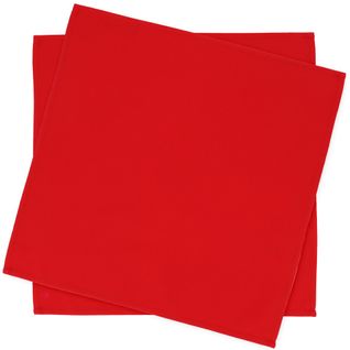Lot De 2 Set De Table Carré 45x45 Cm Diabolo Rouge Tomate Traitement Teflon