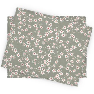 Lot De 2 Sets De Table Enduit 35x45 Cm Amandier Vert Sauge