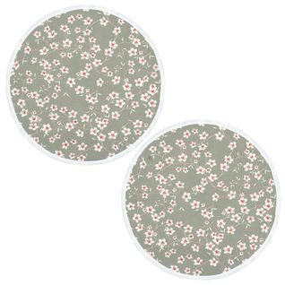 Lot De 2 Sets De Table Enduit 38 Cm Amandier Vert Sauge