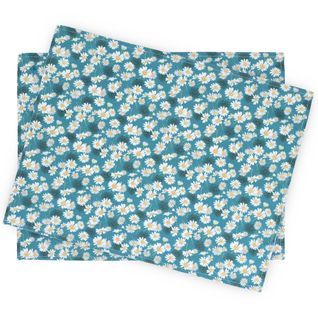 Set De Table Enduit 35x45 Cm Aster Bleu Pétrole