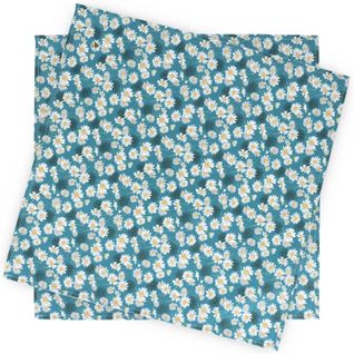 Set De Table Enduit 45x45 Cm Aster Bleu Pétrole