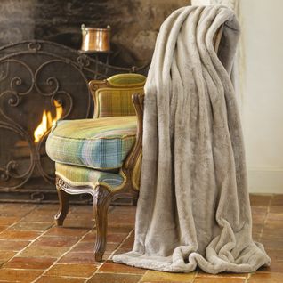 Plaid 150x200 Cm En Polyester Mellow Gris Chanvre