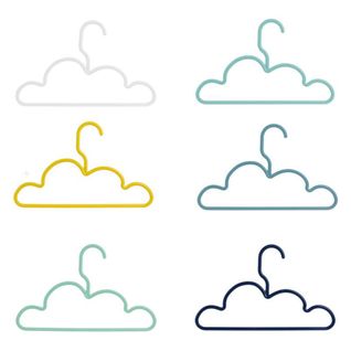 Lot De 6 Cintres Enfant Nuage Multicolore