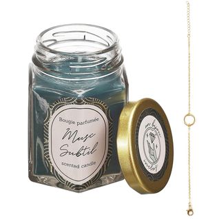 Bougie Parfumée Au Musc Cadix Couleur Verte + Bracelet Surprise