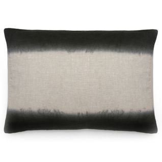 Housse De Coussin Deepali Deco 55x80 Cm Lin Et Coton Lavé Noir Café