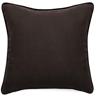 Housse De Coussin Prelude 80x80 Cm Lin Et Coton Lavé Noir Café