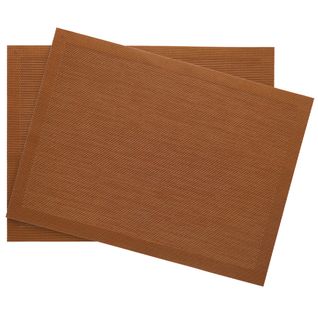 Lot De 2 Sets De Table Synthétique 33x46 Cm Takao Marron Terre Cuite
