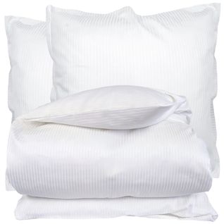 Parure De Lit 260x240 Satin De Coton Grand Hôtel 3 Pièces Blanc