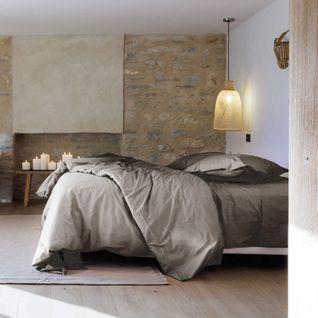 Drap Housse Uni 90x190 Cm Bonnet 35 Cm Percale De Coton Manoir Gris Cendre