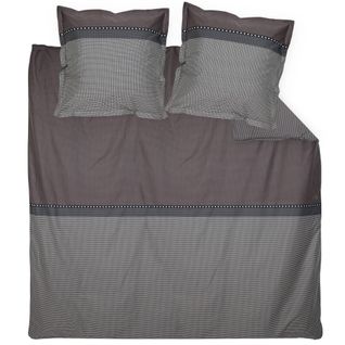 Parure De Lit 300x240 Cm 50x70 Cm En Satin De Coton Enzo Noir