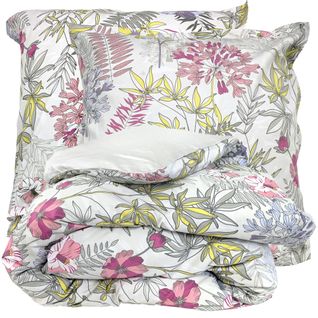 Parure De Lit 280x240 Cm Satin De Coton Anaïs Multicolore 3 Pièces