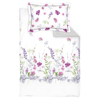 Parure De Lit 140x200 Cm 50x70 Cm En Coton Pretty Blanc