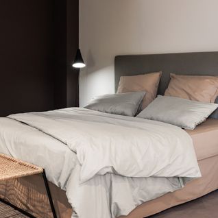 Drap Plat 270x290 Cm Pur Coton Collection Palace Beige Nacre