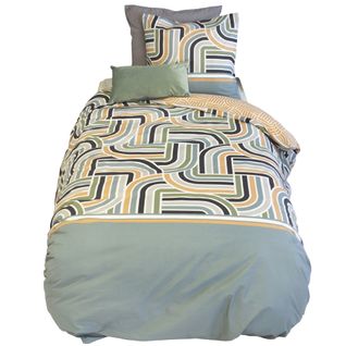 Parure De Lit 2 Pièces Pour Lit Simple 140x200 Cm Loute Coton