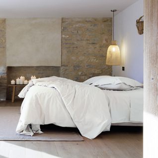 Drap Plat 240x300 Cm Percale De Coton Manoir Blanc Neige