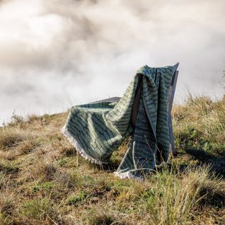 Plaid 100% Mousseline De Coton 90x185 Cm Santorin Bleu Topaze