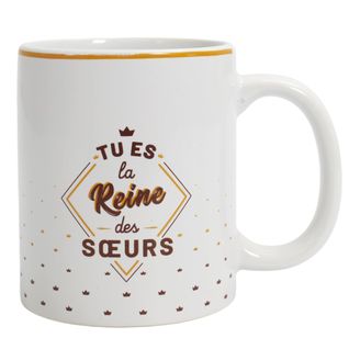 Mug En Céramique 33 Cl Collection Maly Modèle Pour Les Soeurs Blanc