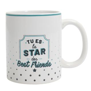 Mug En Céramique 33 Cl Collection Maly Modèle Best Friends Blanc