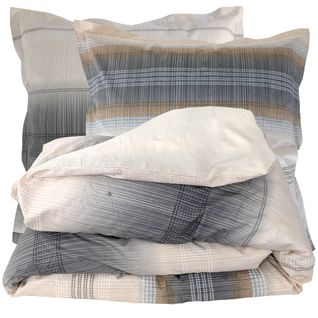 Parure De Lit 260x240 Cm 65x65 Cm Percale Esteban Beige 3 Pièces