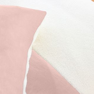 Parure De Lit 3 Pièces 260x240 Cm Microfibre Et Sherpa Sherpa Rose