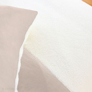 Parure De Lit 3 Pièces 240x220 Cm Microfibre Et Sherpa Sherpa Beige