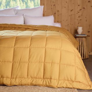 Edredon En Polyester Et Microfibre 140x160 Cm Lazy Jaune Miel