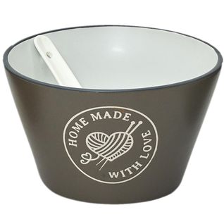 Bol En Relief En Grès 50 Cl Collection Tricot Et Saveurs Marron