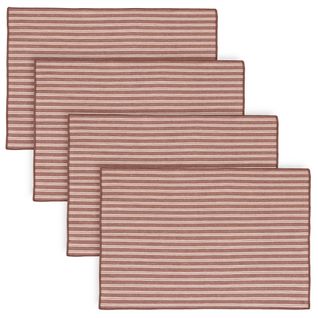 Lot De 4 Sets De Table Coton 37x50 Cm Lili Marron Terre Cuite