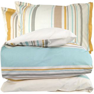 Parure 2 Pièces Housse 140x200 Cm Et Taie 50x70 Cm Coton Hugo Moutarde