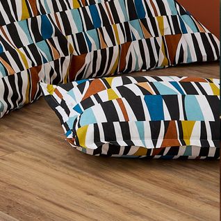 Taie D'oreiller 50x70 Cm Pur Coton Pietro Multicolore