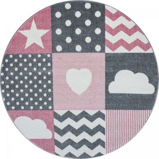 Tapis Pour Enfant Rond Julie Rose Ø 120