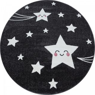 Tapis Pour Enfant Rond Suzy Gris Ø 160