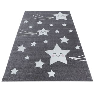 Tapis Pour Enfant Rectangle Suzy Gris 80x150