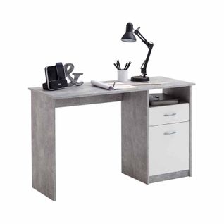 Bureau Design 1 Porte et 1 Tiroir "sonka" 123cm Gris