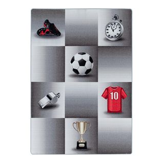 Tapis Enfant Antidérapant Football Storado Gris 200x290